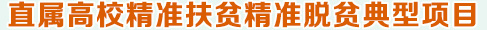 直屬高校精準扶貧精準脫貧典型項目
