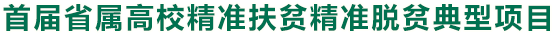 首屆省屬高校精準(zhǔn)扶貧精準(zhǔn)脫貧典型項(xiàng)目