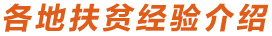 各地扶貧經(jīng)驗介紹