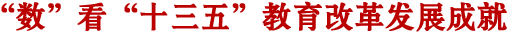 ‘?dāng)?shù)’看‘十三五’教育改革發(fā)展成就