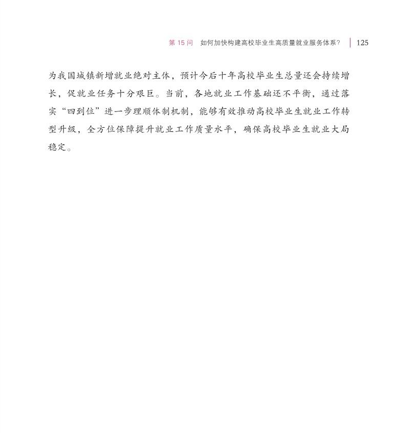 第15問(wèn) 如何加快構(gòu)建高校畢業(yè)生高質(zhì)量就業(yè)服務(wù)體系？