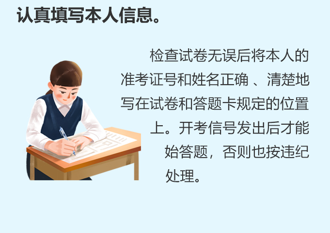 認真填寫本人信息。