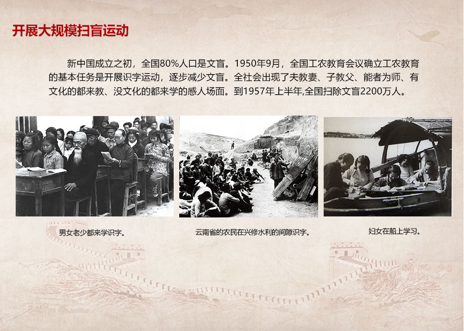 開展大規(guī)模掃盲運(yùn)動(dòng)