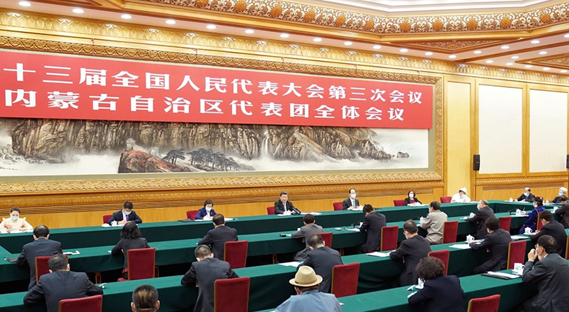 習(xí)近平參加內(nèi)蒙古代表團(tuán)審議